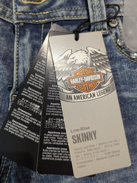 Harley Davidson Women's dark wash Blue Jeans - Picture 13 of 15